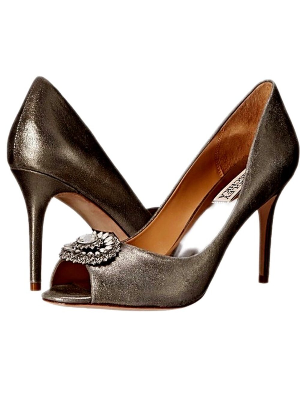 Badgley Mischka Shoes Heels Roanna II Dress Pump Wedding Shoes Silver size 10